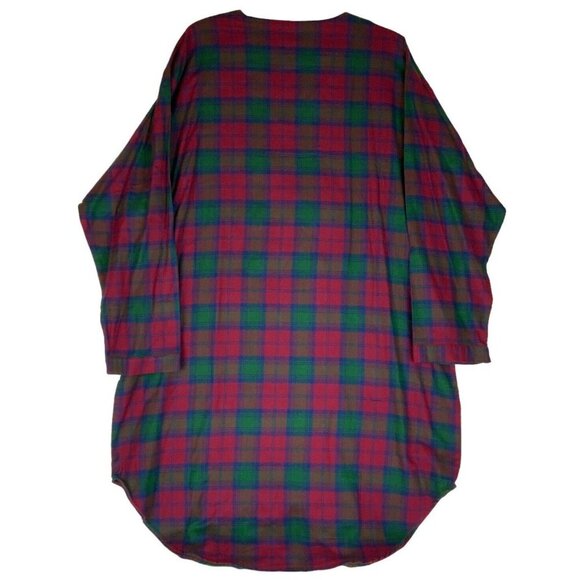 Walt Disney World Sleep Shirt Nightgown Sleepy Minnie Plaid One Size Fits All - Picture 2 of 7